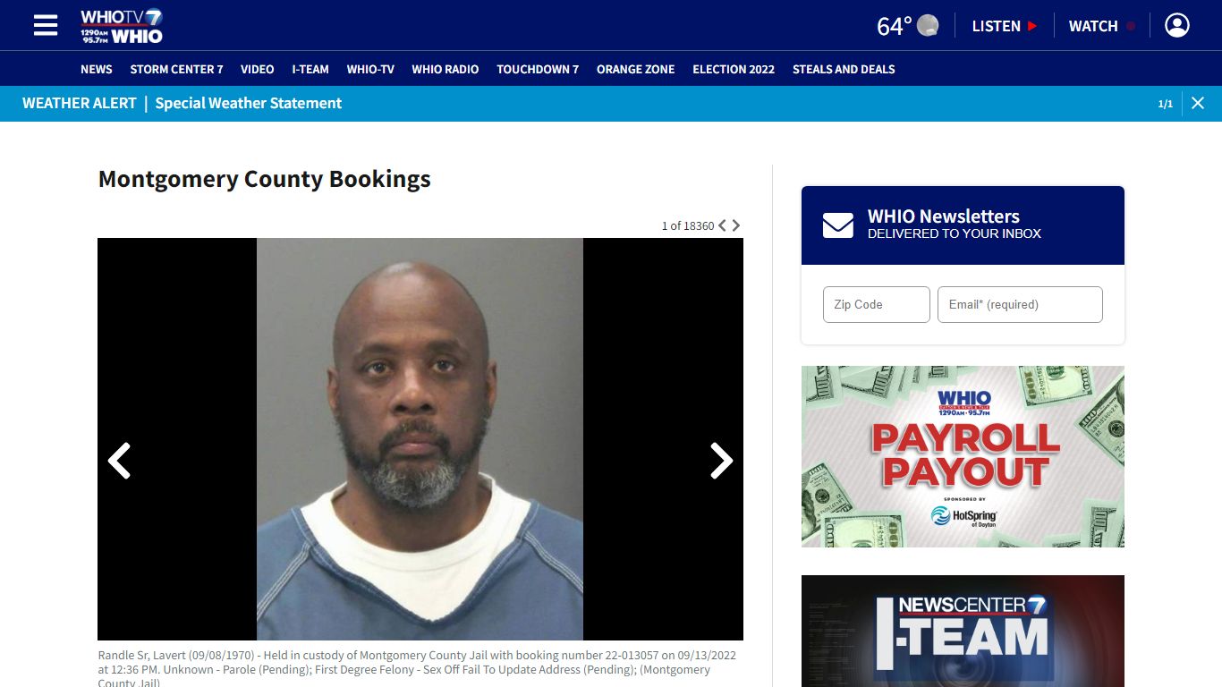 Montgomery County Inmates – WHIO TV 7 and WHIO Radio